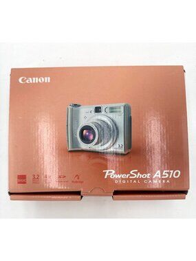 Canon PowerShot A510 Digital Camera 3.2 MP With 4x Optical Zoom Silver WORKS